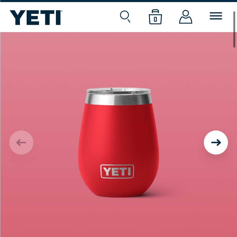Yeti 295ml Wine Tumblr with Magslider Lid | Red / Maroon